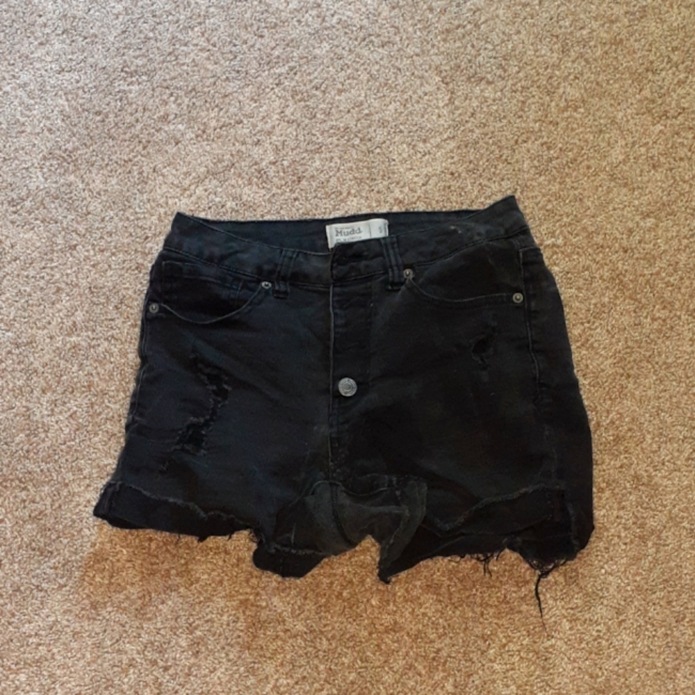 Ripped jean shorts